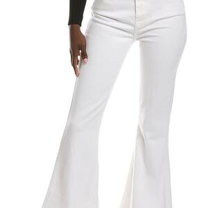 7 For All Mankind Women's Crisp White Flare Jeans